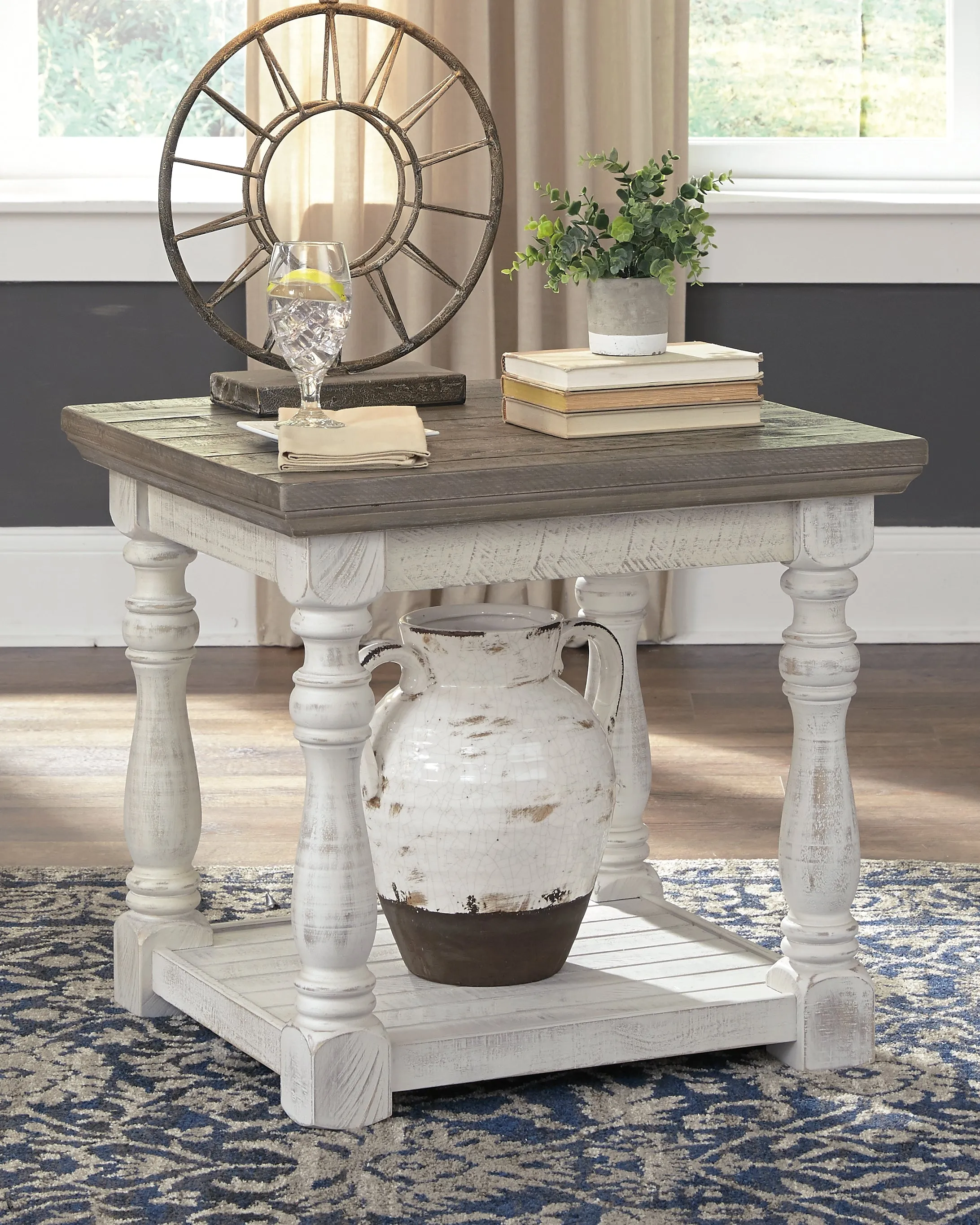 Havalance Coffee Table with 1 End Table in Gray/White