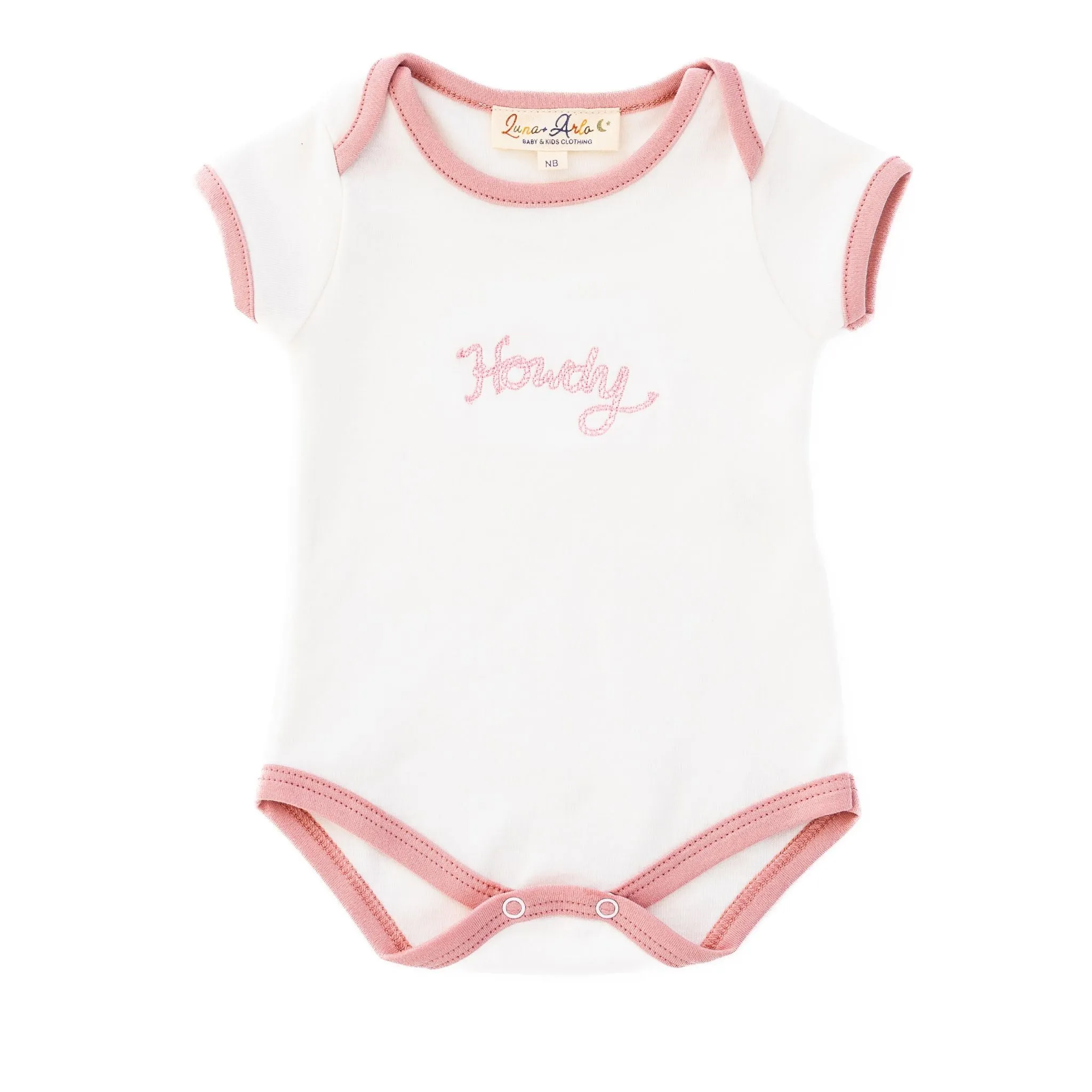 Howdy! Bodysuit - Dusty Rose by Luna and Arlo