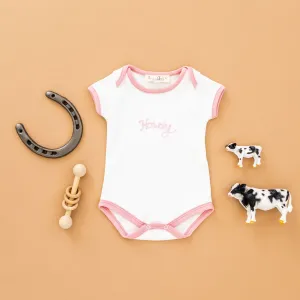 Howdy! Bodysuit - Dusty Rose by Luna and Arlo