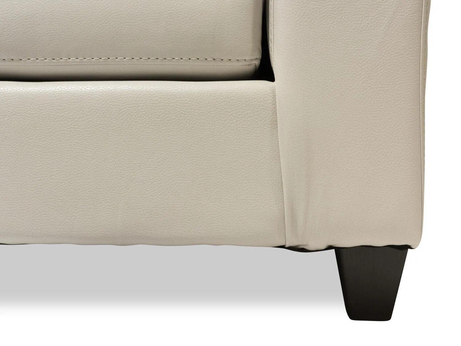 Irene Leath-Aire Loveseat - Beige