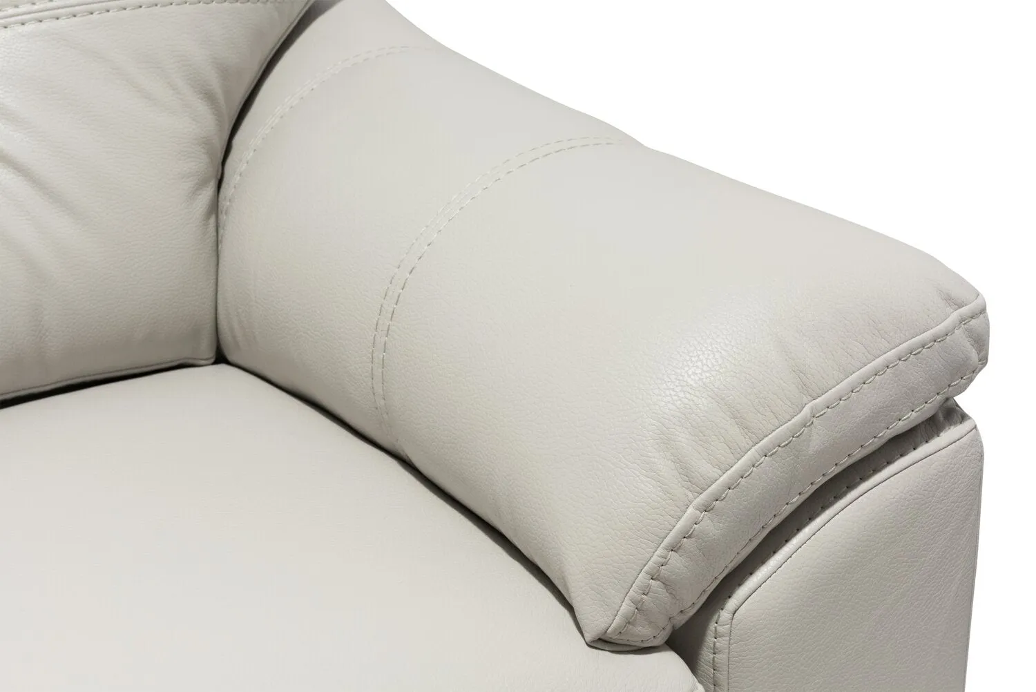 Irene Leath-Aire Loveseat - Beige
