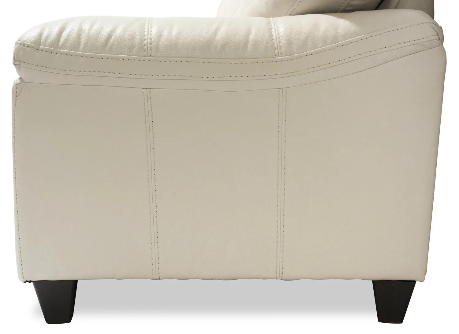 Irene Leath-Aire Loveseat - Beige