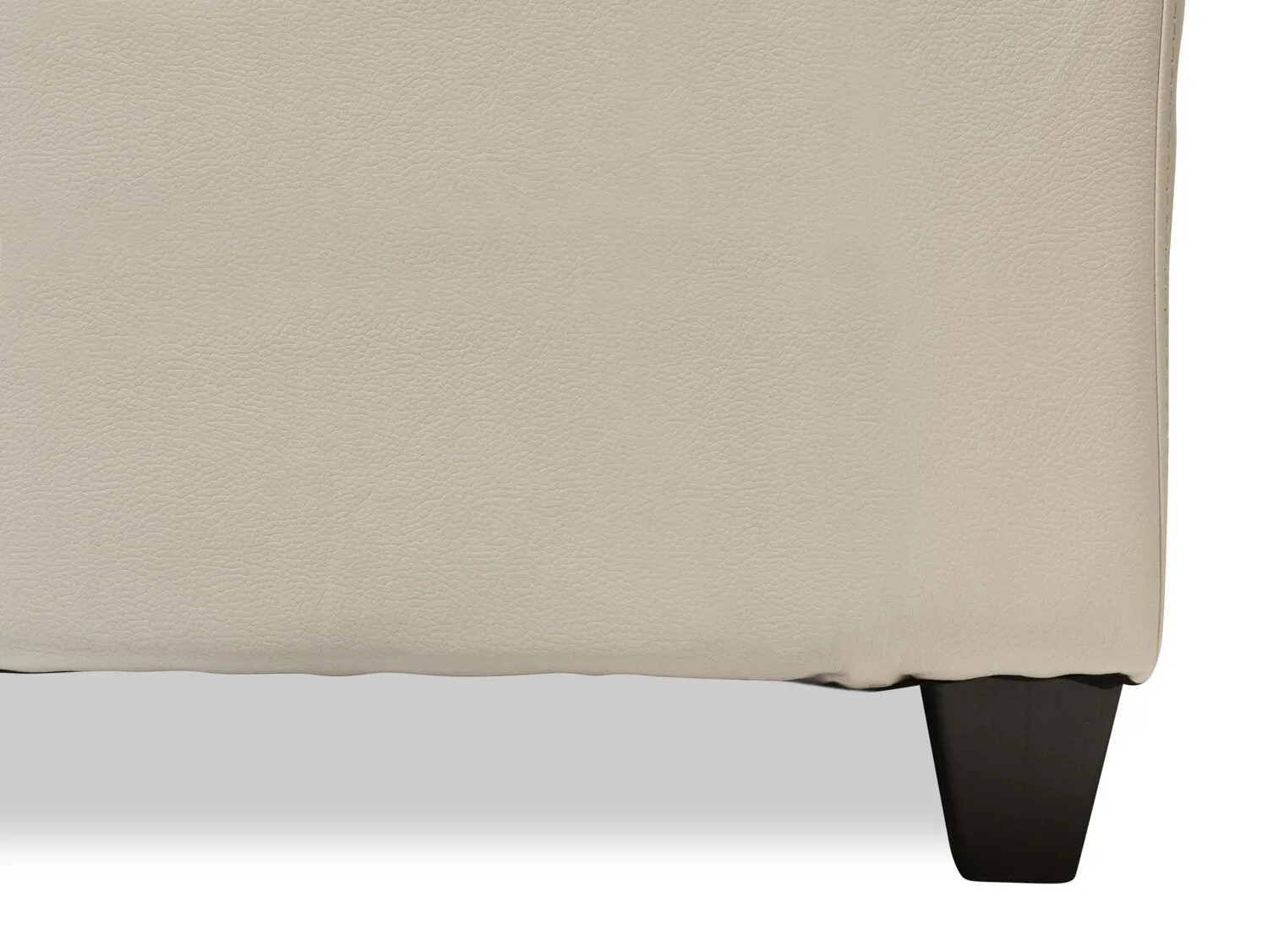 Irene Leath-Aire Ottoman - Beige