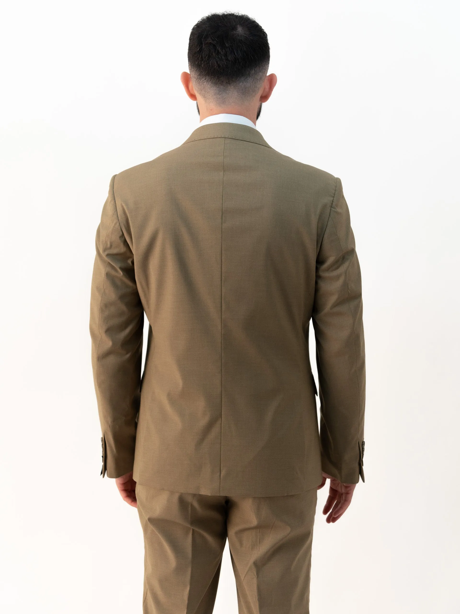 Issa Olive Double Breasted Two Piece Suit