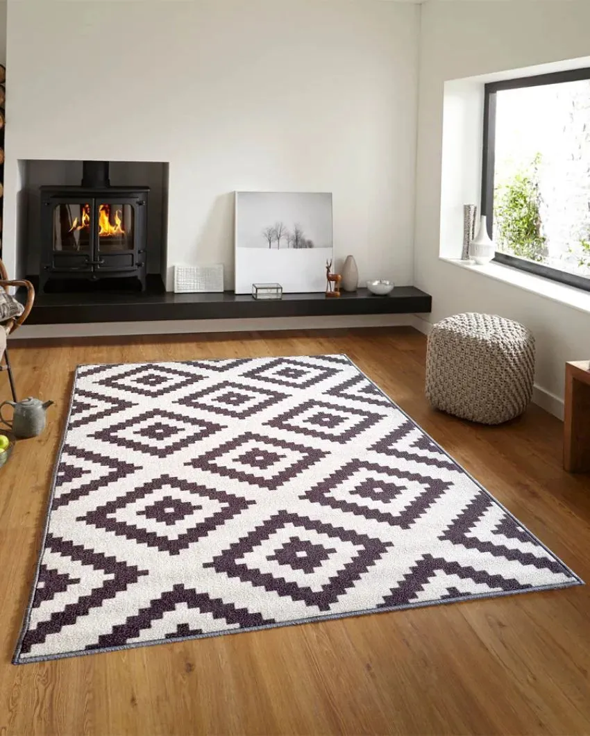 Jacquard Pattern Anti-Slip Nylon Area Rug | 3 x 5 Ft