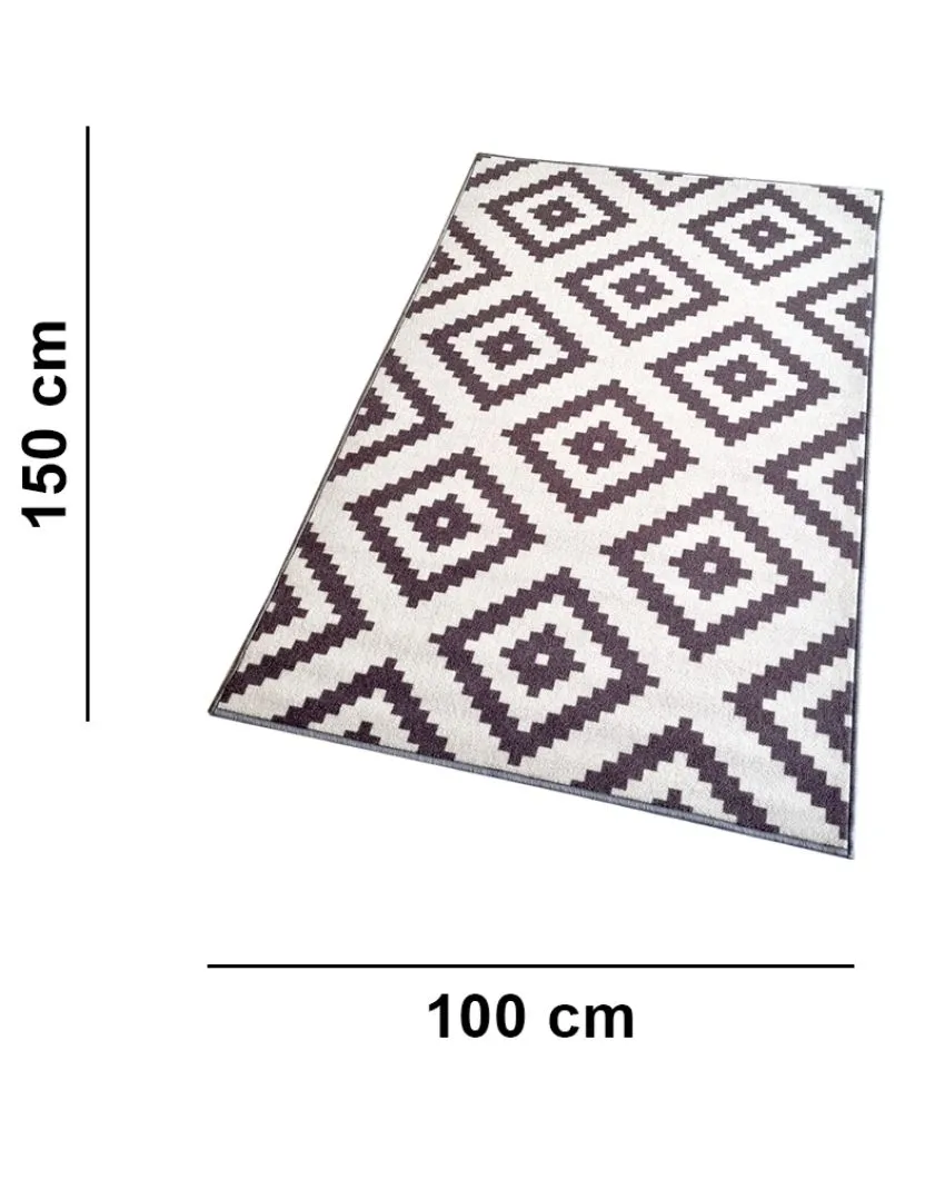 Jacquard Pattern Anti-Slip Nylon Area Rug | 3 x 5 Ft