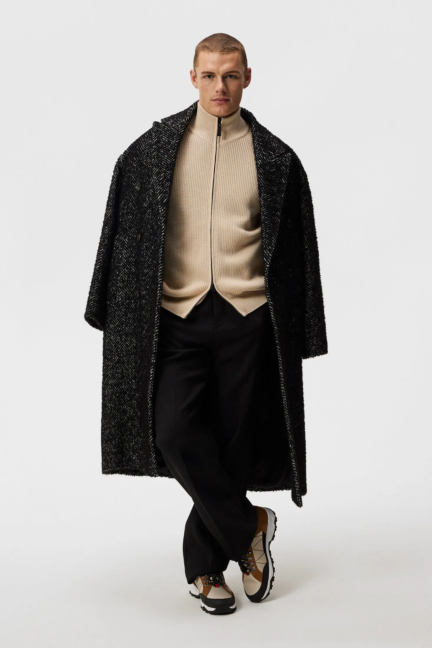 Kyler Wool Blend Zip / Oyster Gray