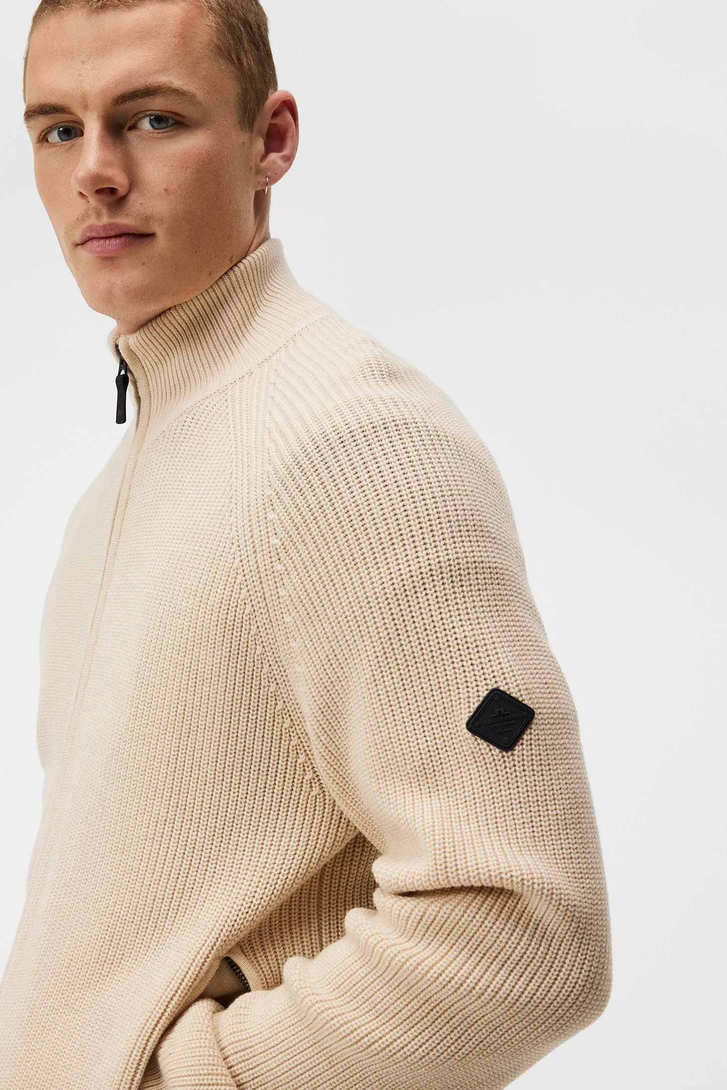 Kyler Wool Blend Zip / Oyster Gray