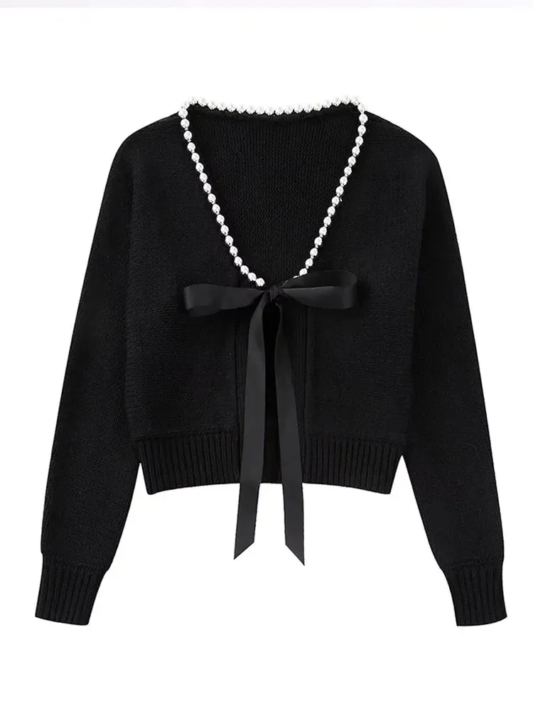 Lapel Tie Elegant Office Ladies Blouse