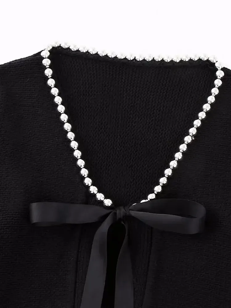 Lapel Tie Elegant Office Ladies Blouse