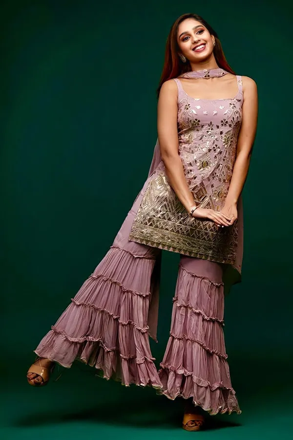 Latest sharara suit design 2022 for girl Party wear