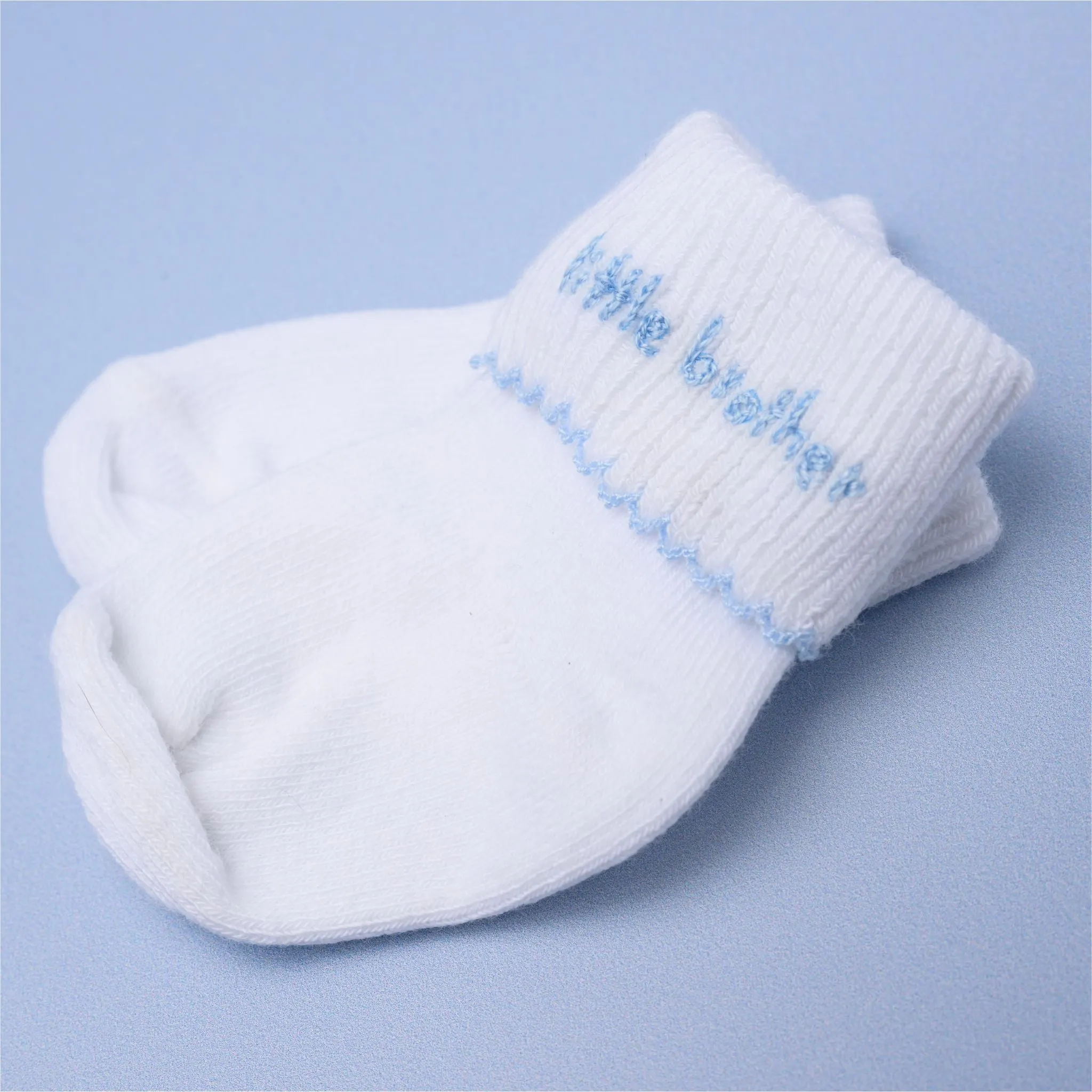 Little Brother Embroidered Socks