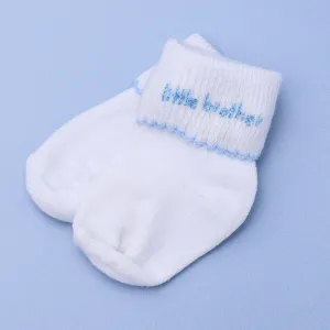 Little Brother Embroidered Socks