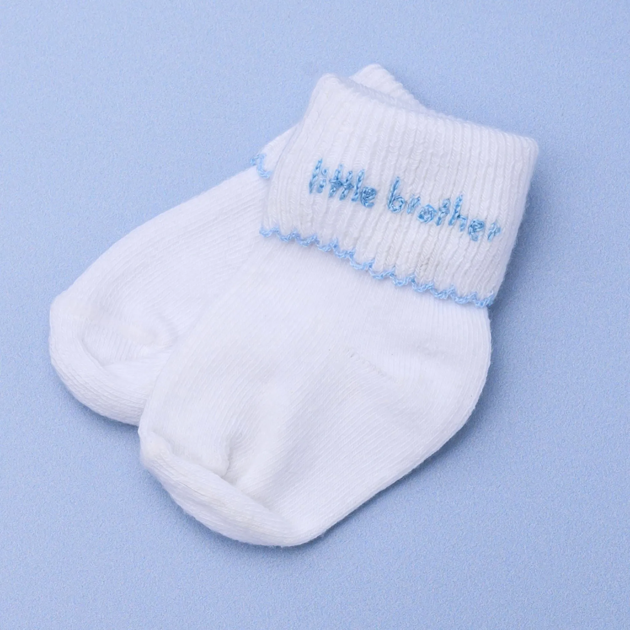 Little Brother Embroidered Socks