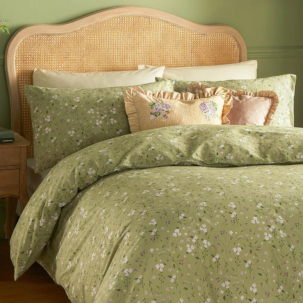 Martha Embroidered Ruffle Cushion Yellow