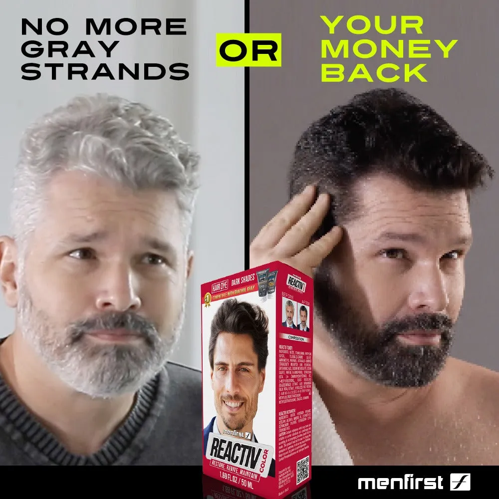 Menfirst - Reactiv Semi-Permanent Instant Hair Dye for Men - 3 Pack - 1.69 Oz Each