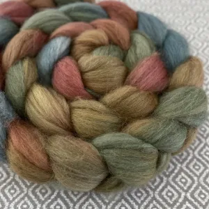 Merino Yak Silk Roving - Earthen Hues