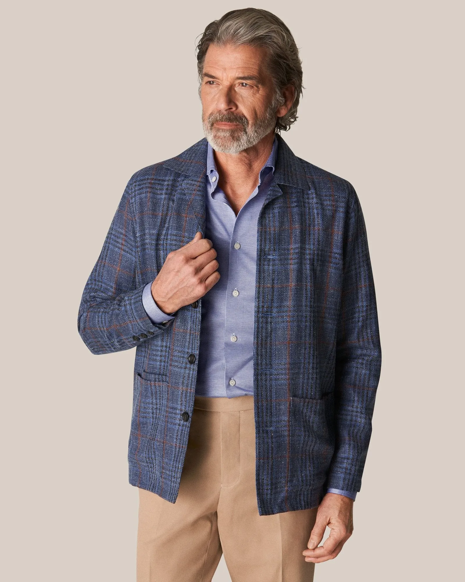 Mid Blue King Knit Stretch Slim Fit- ETON
