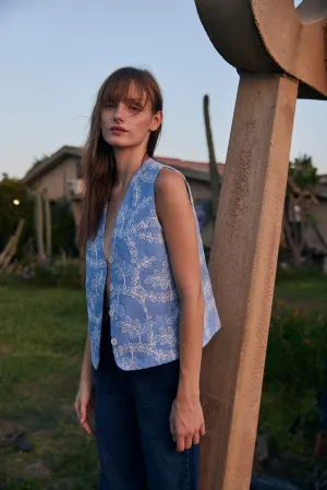 Mila embroidered vest