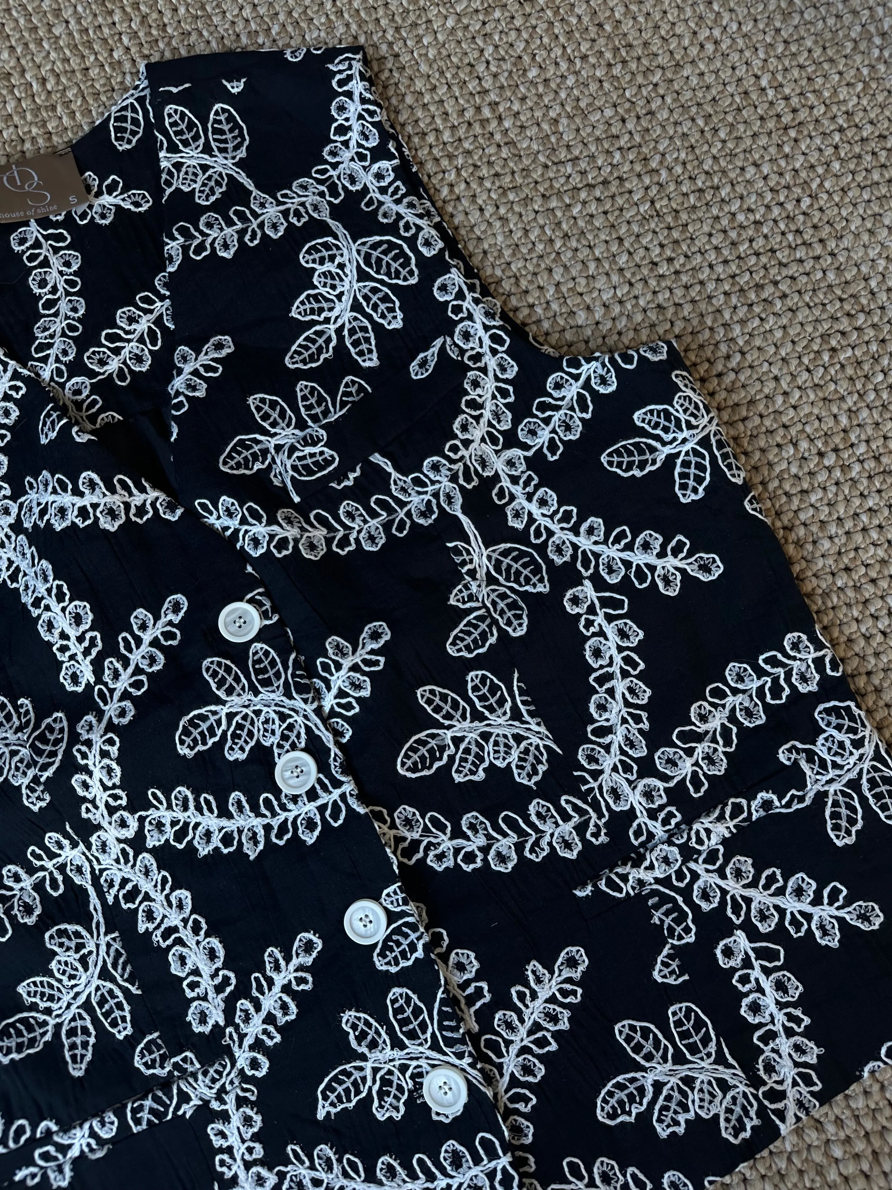 Mila embroidered vest