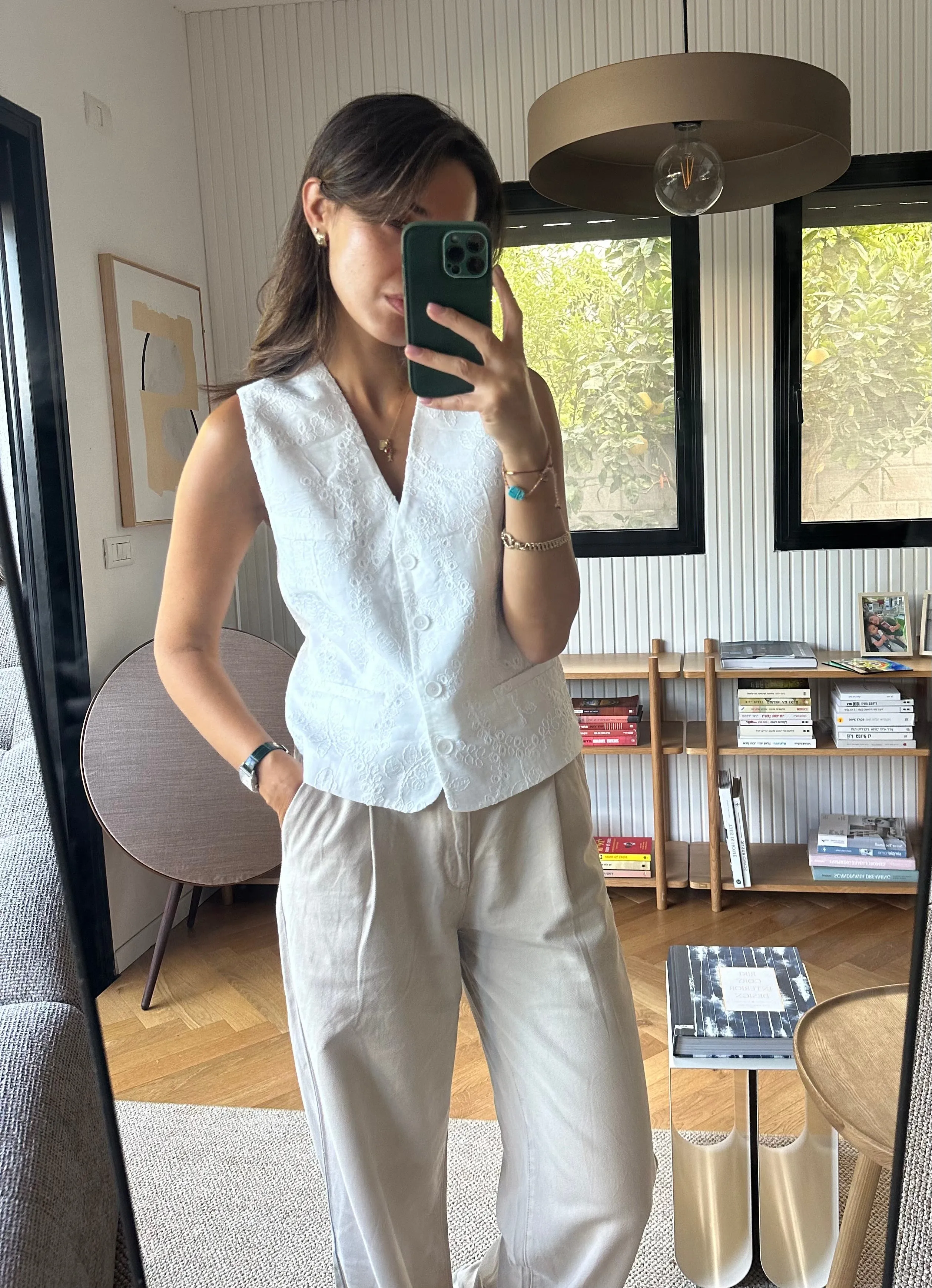 Mila embroidered vest