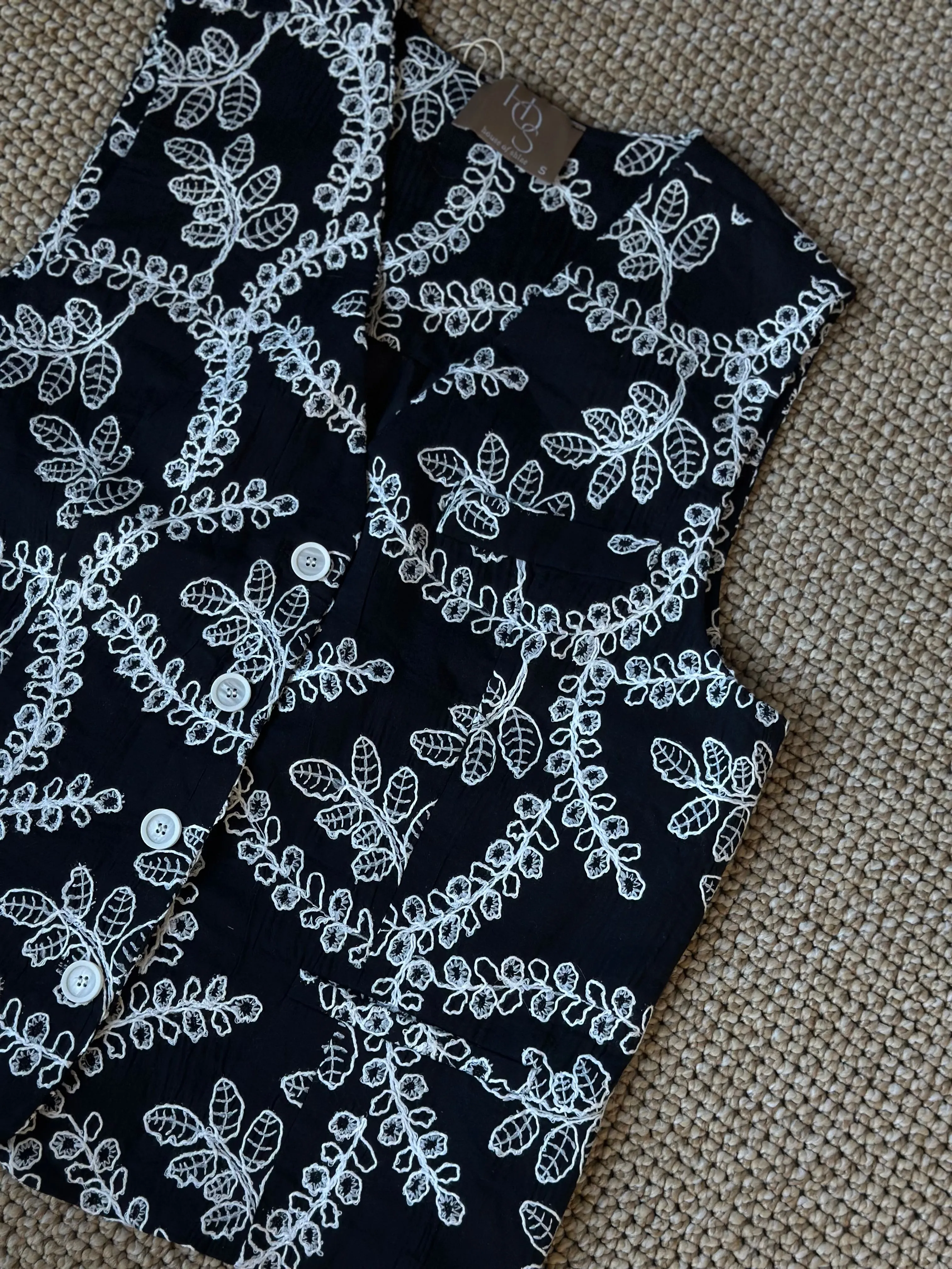 Mila embroidered vest