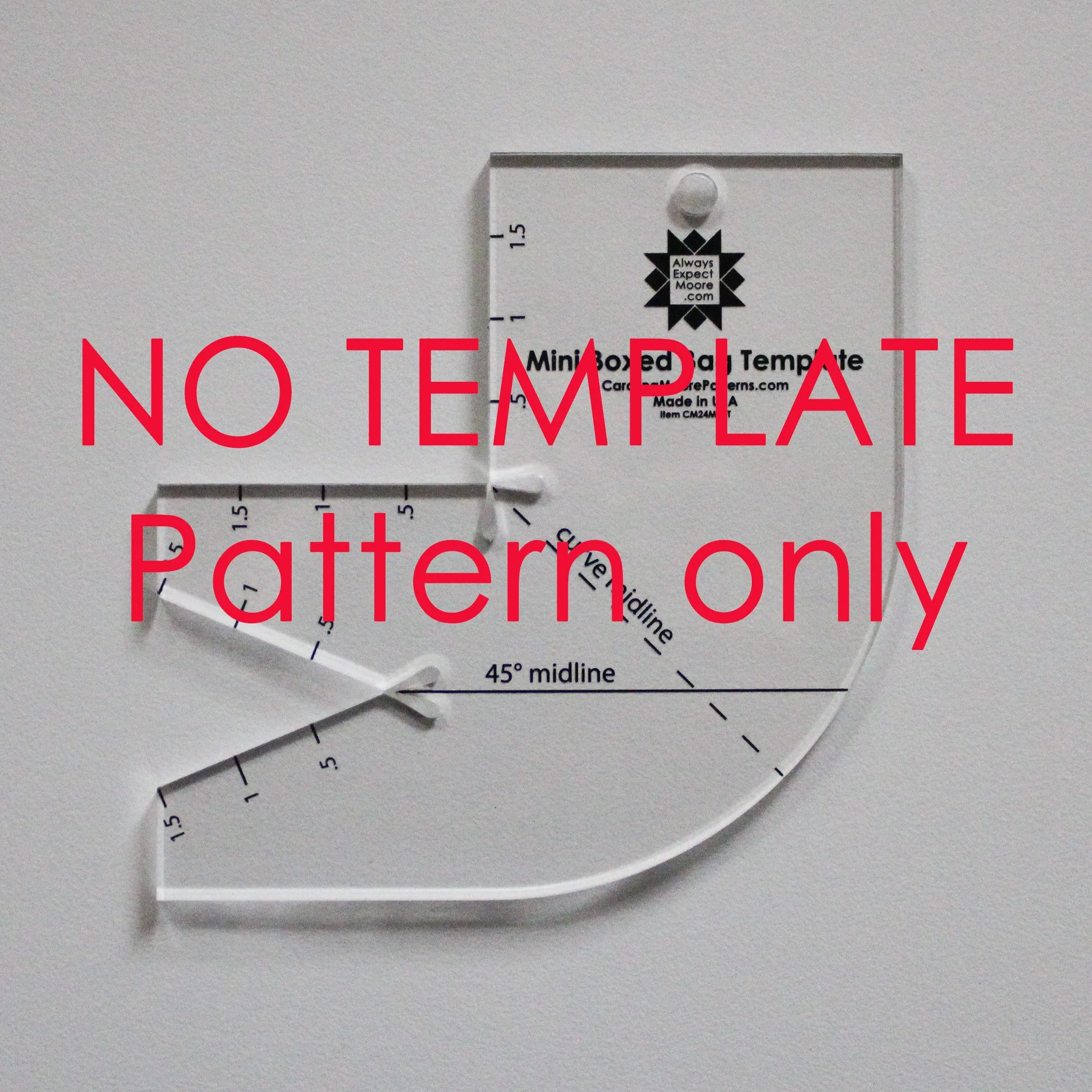 Mini Boxed Bag Template Insert - NO TEMPLATE, PATTERN ONLY