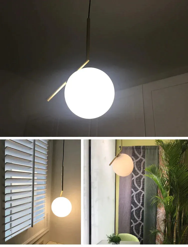Modern Living room/Bedroom/Minimalist/Restaurant Pendant Light Nordic Clothing Decoration Glass Ball Pendant Lamp
