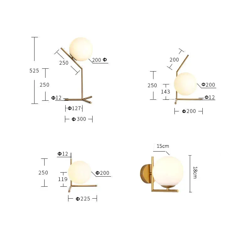 Modern Living room/Bedroom/Minimalist/Restaurant Pendant Light Nordic Clothing Decoration Glass Ball Pendant Lamp
