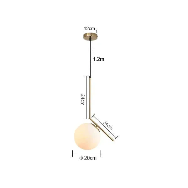 Modern Living room/Bedroom/Minimalist/Restaurant Pendant Light Nordic Clothing Decoration Glass Ball Pendant Lamp