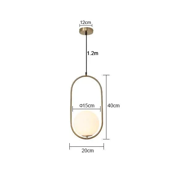 Modern Living room/Bedroom/Minimalist/Restaurant Pendant Light Nordic Clothing Decoration Glass Ball Pendant Lamp