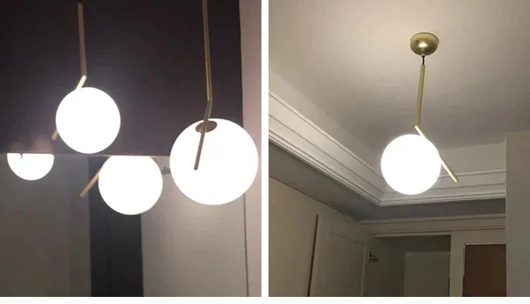 Modern Living room/Bedroom/Minimalist/Restaurant Pendant Light Nordic Clothing Decoration Glass Ball Pendant Lamp