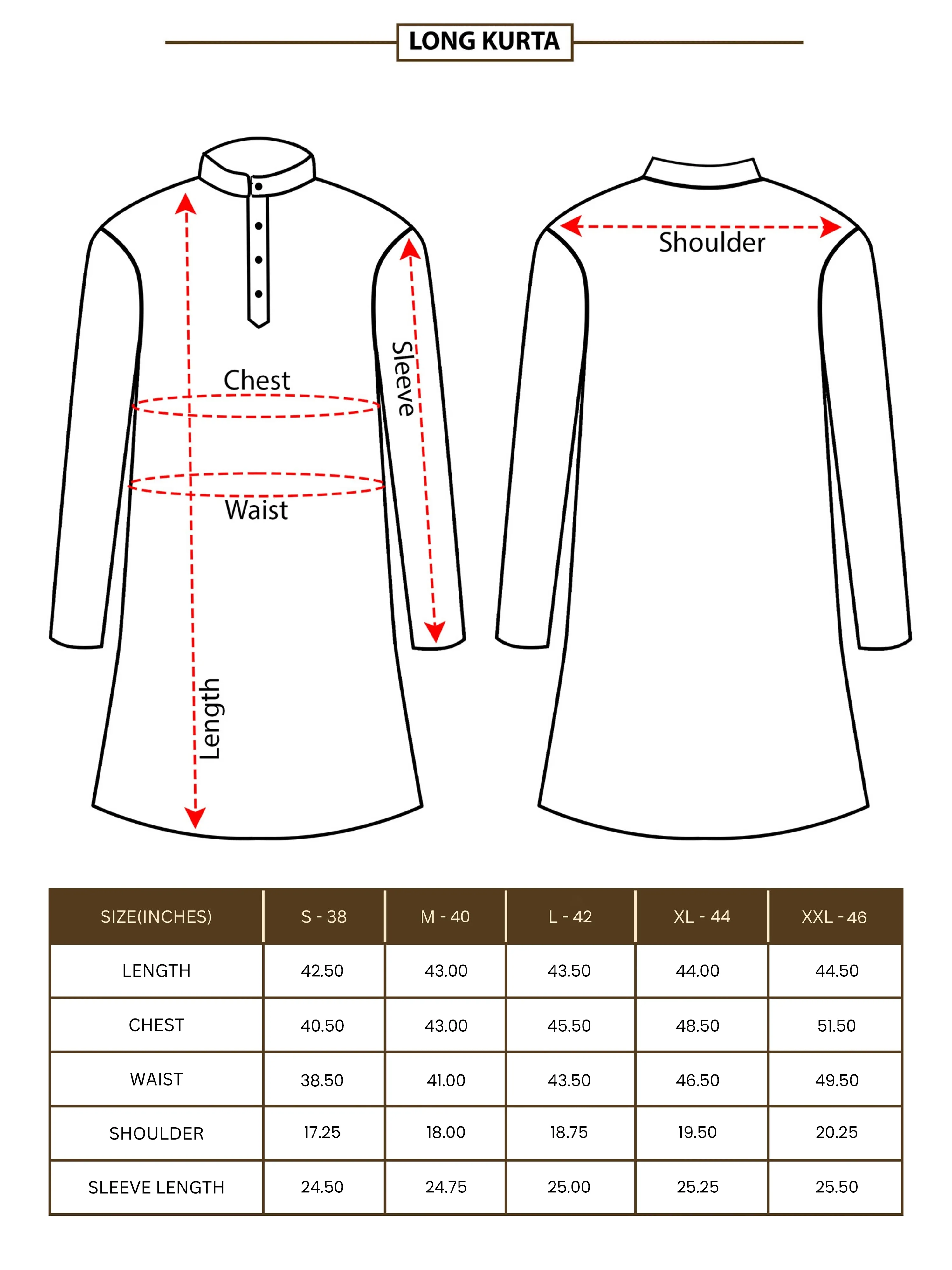 Navy Blue Embroidered Long Kurta