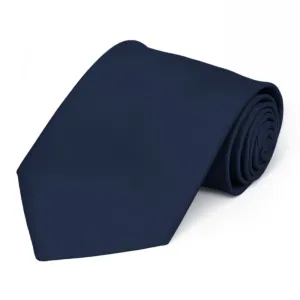 Navy Blue Premium Solid Color Necktie