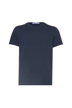 Navy Blue Pure Cotton Marc Men's Basic T-Shirt