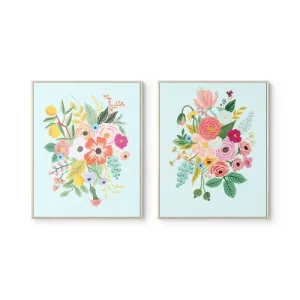 Open Box - Rifle Paper Co 24"x30" Garden Party Framed Canvas Wall Art Set of 2