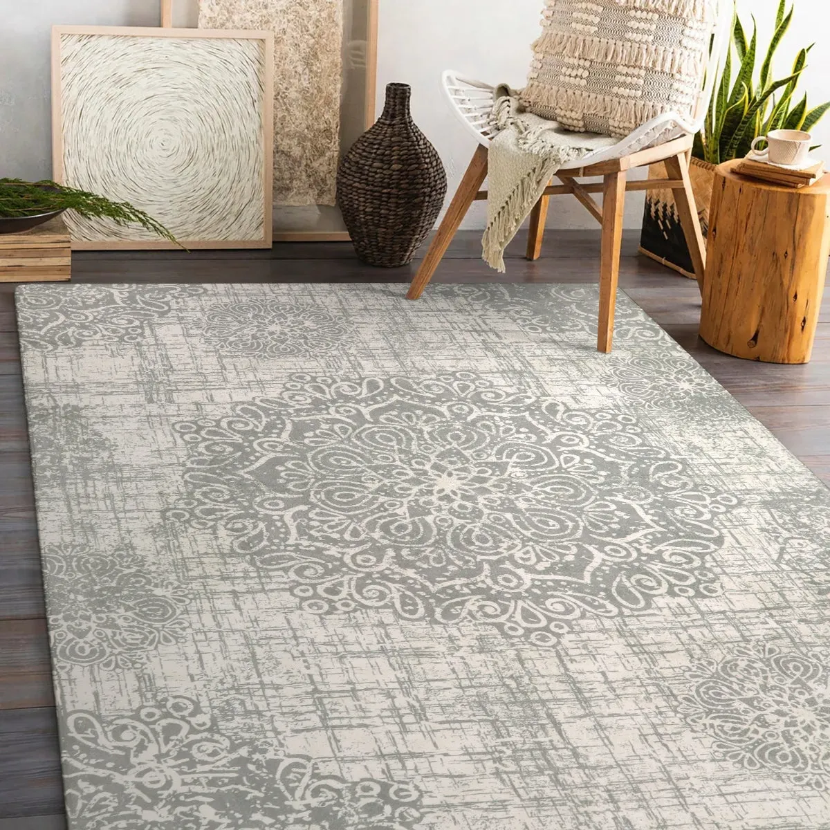Oriane Vintage Medallion Area Rug