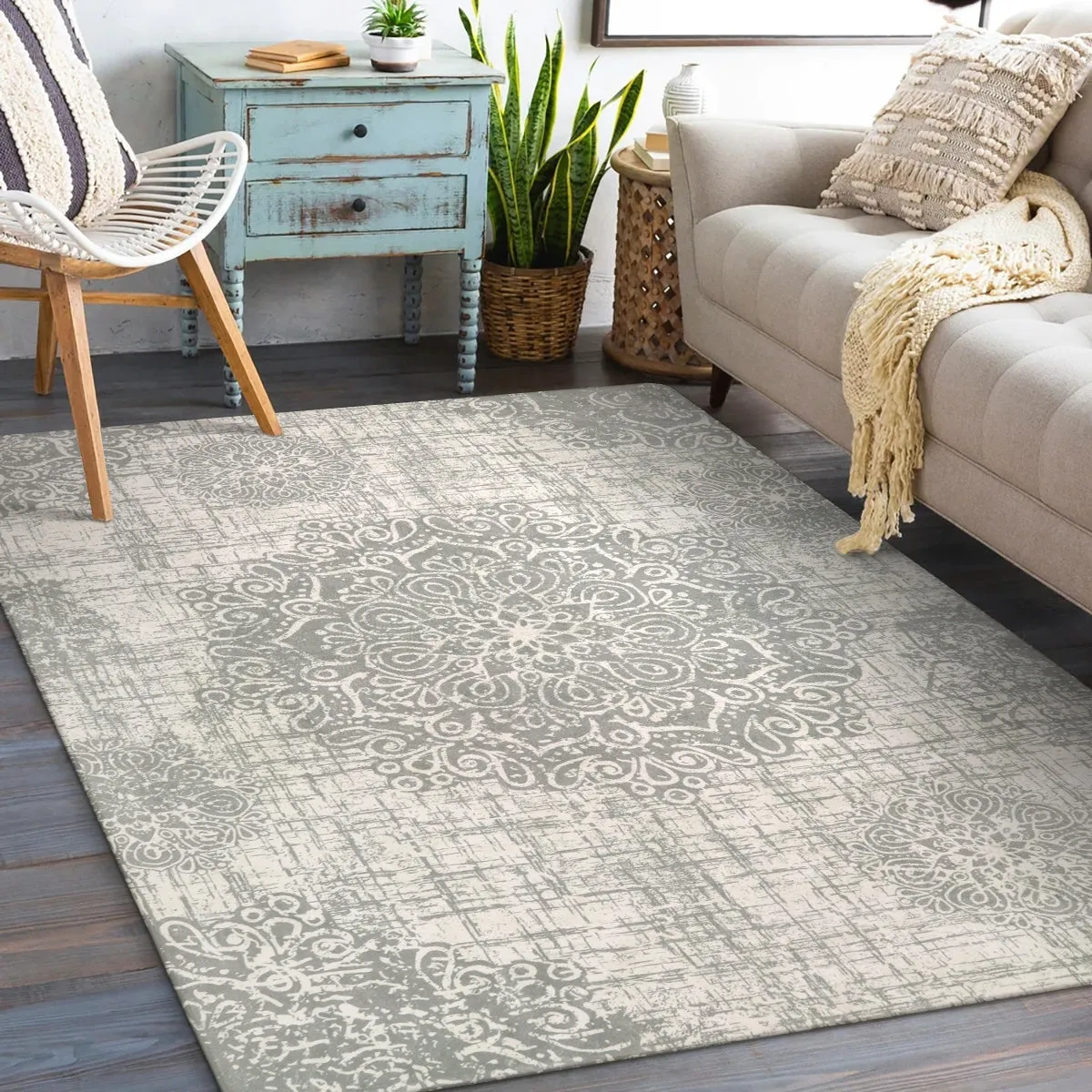 Oriane Vintage Medallion Area Rug