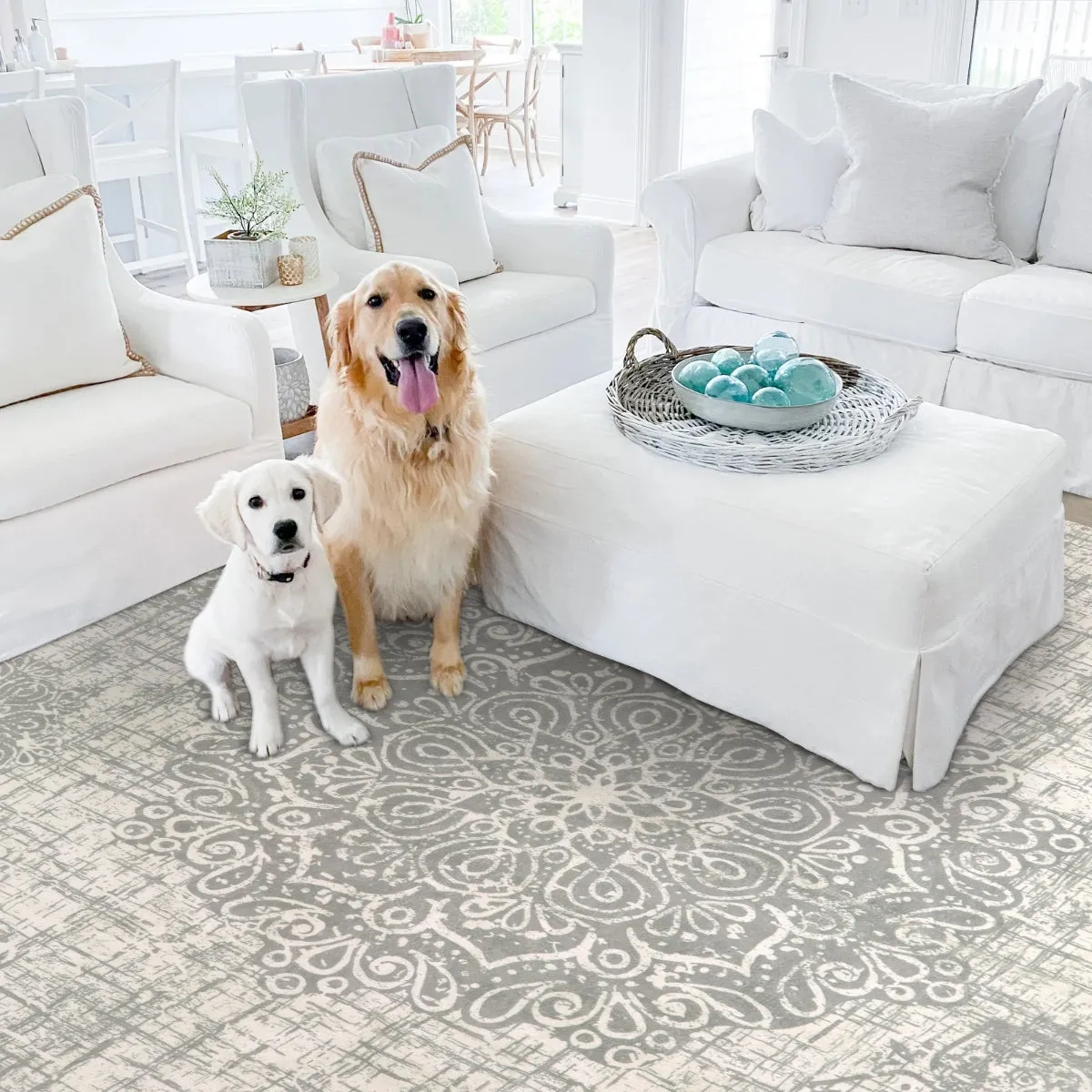 Oriane Vintage Medallion Area Rug