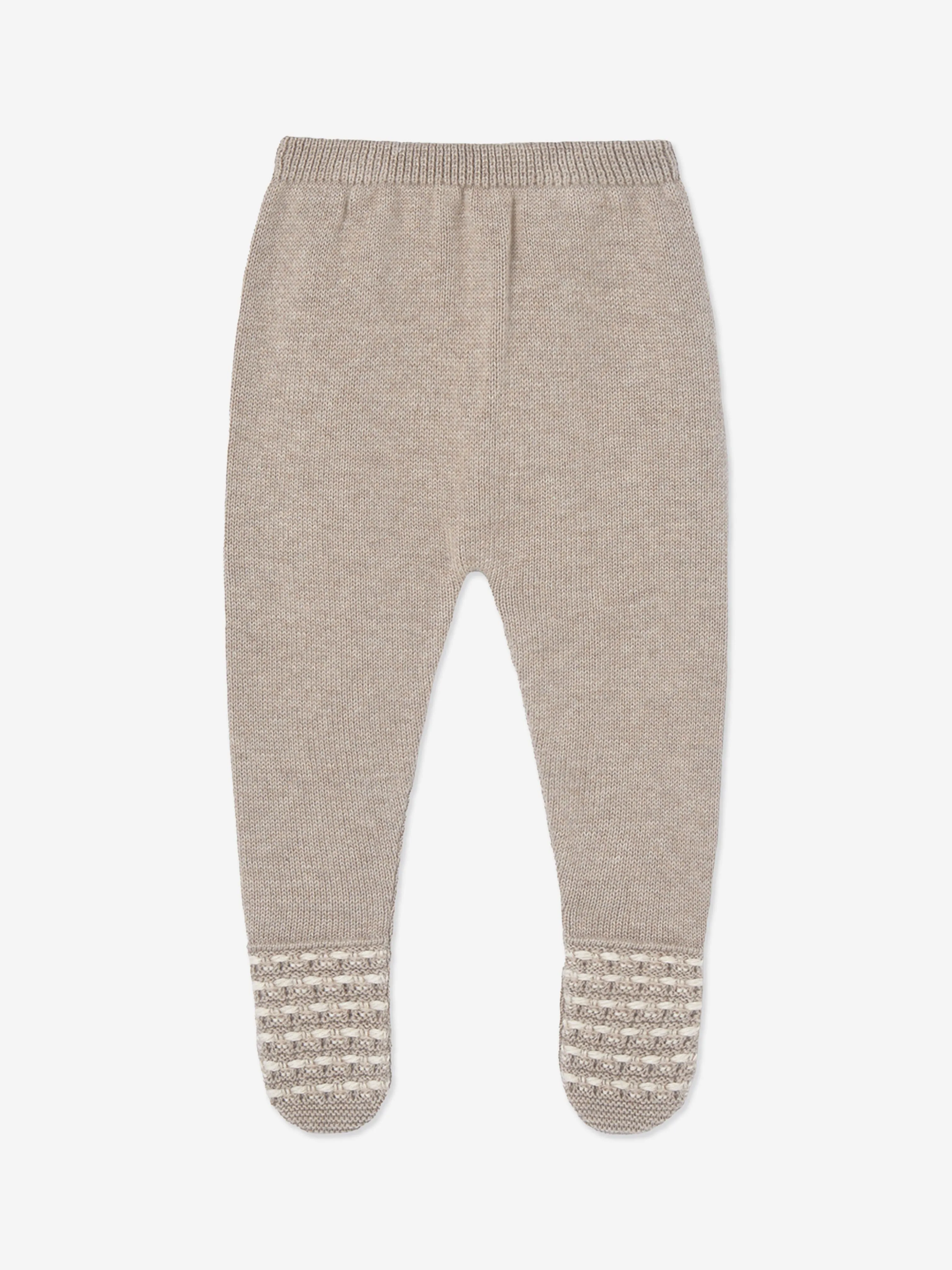 Paz Rodriguez Baby Knitted 2 Piece Set in Beige