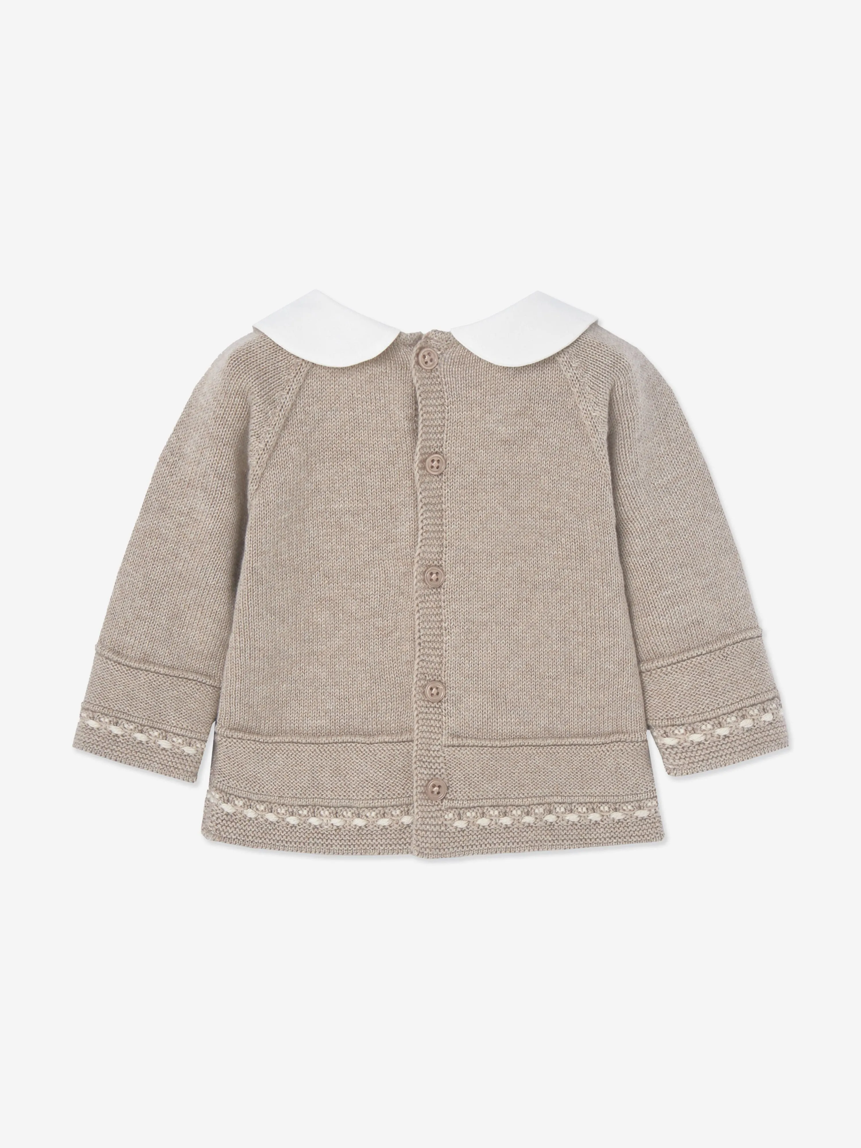 Paz Rodriguez Baby Knitted 2 Piece Set in Beige