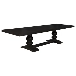 Phelps Traditional Antique Noir Dining Table