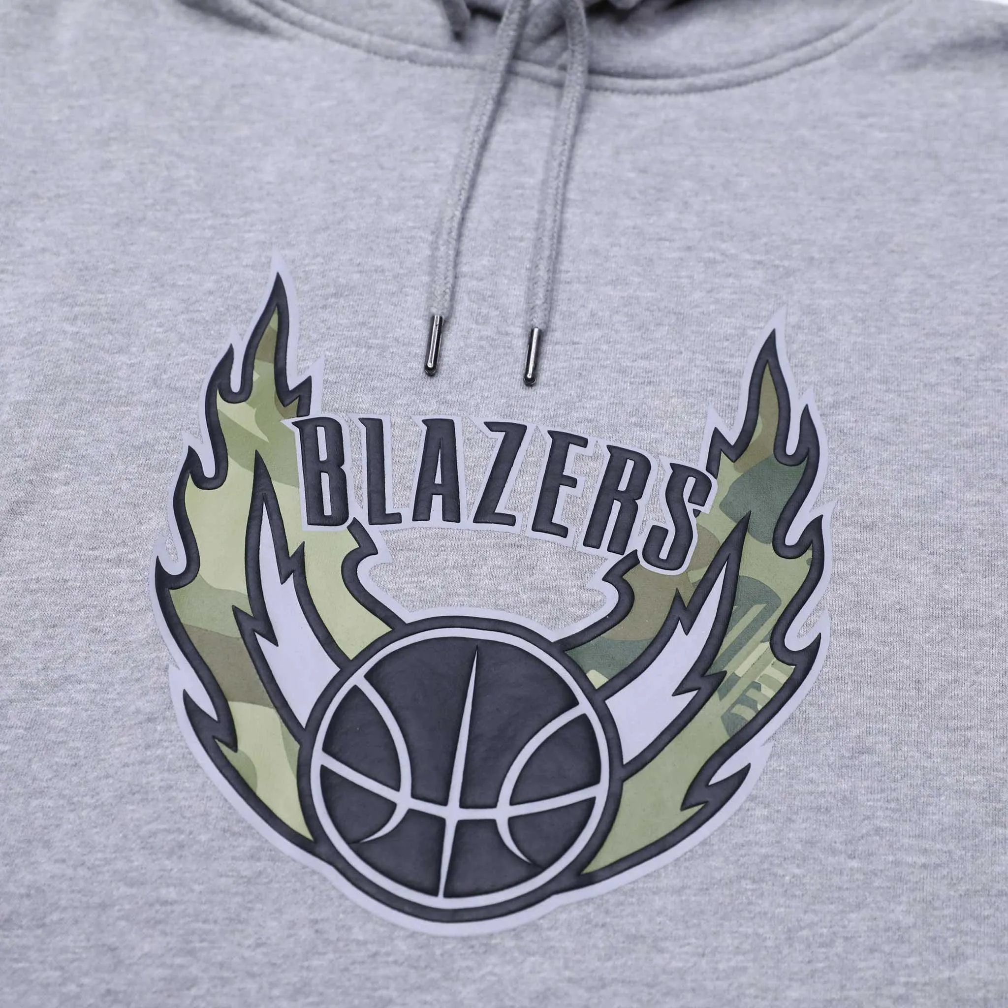 Portland Trail Blazers Mitchell & Ness Ghost Camo Gray Hoodie