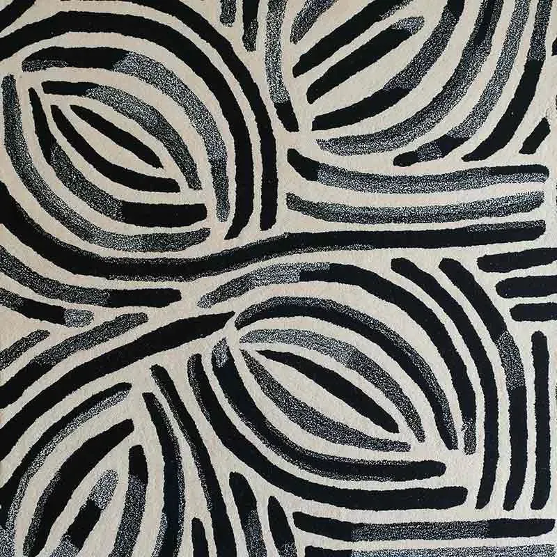 Premium Midnight Tufted Woolen Rug | 6 x 4 Feet