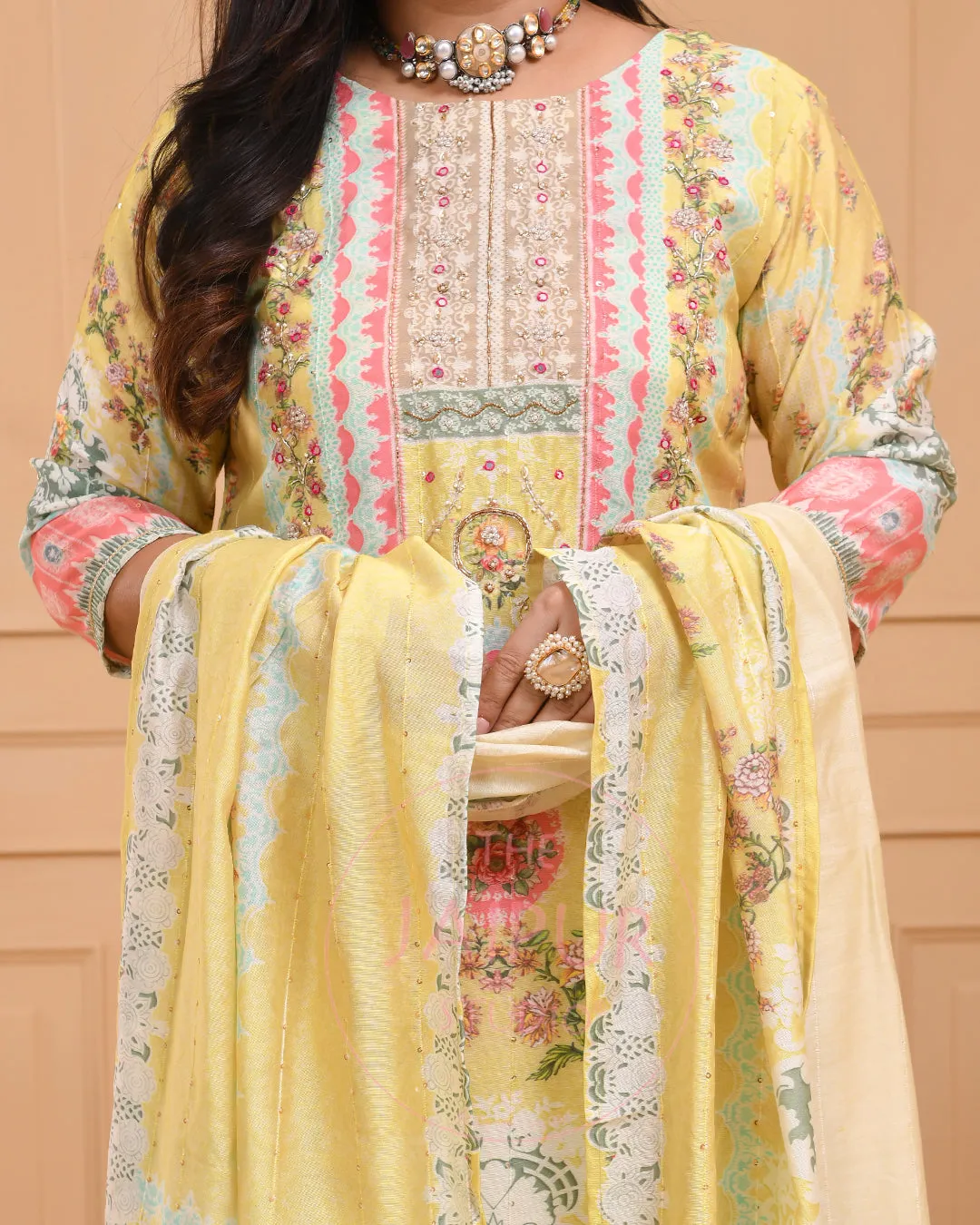 Premium Muslin Mugal Print Pant Set