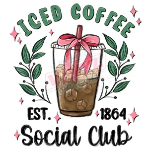 Printed Decal - Iced Coffee Social Club
