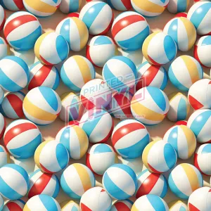 Printed Vinyl - 3D Beach Balls