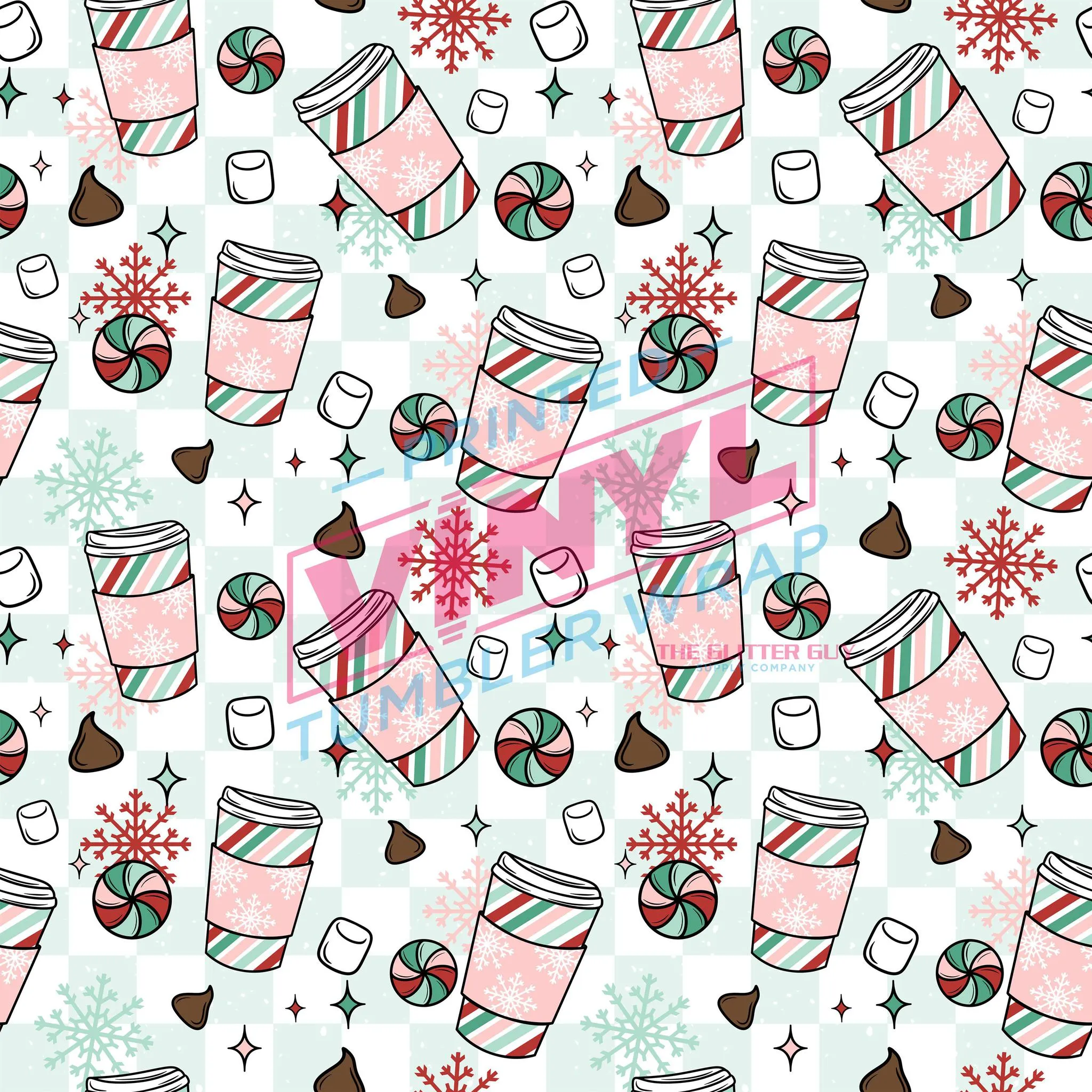 Printed Vinyl - Peppermint Mocha