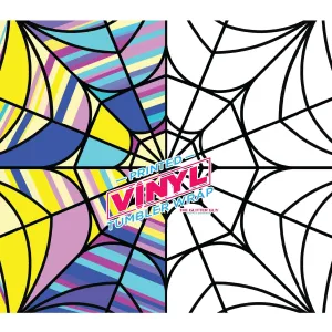 Printed Vinyl - Split Glass Web Tumbler Cut