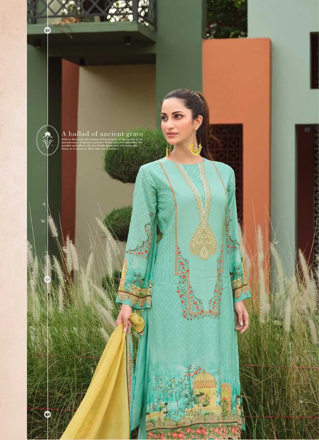 Sadhana Pakistani Print Unstitched Cotton Salwar Suits Dress Material